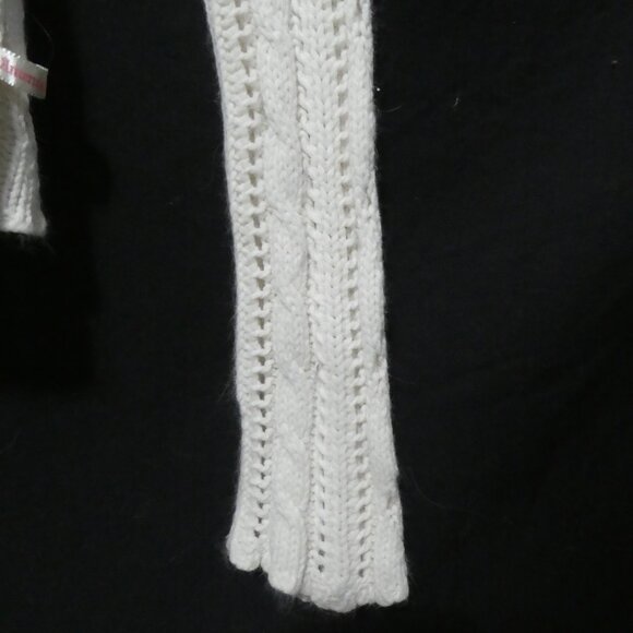 AMERICAN EAGLE OUTFITTERS | medium | Hooded White Knitted Lace Sweater W Pockets - Picture 9 of 16